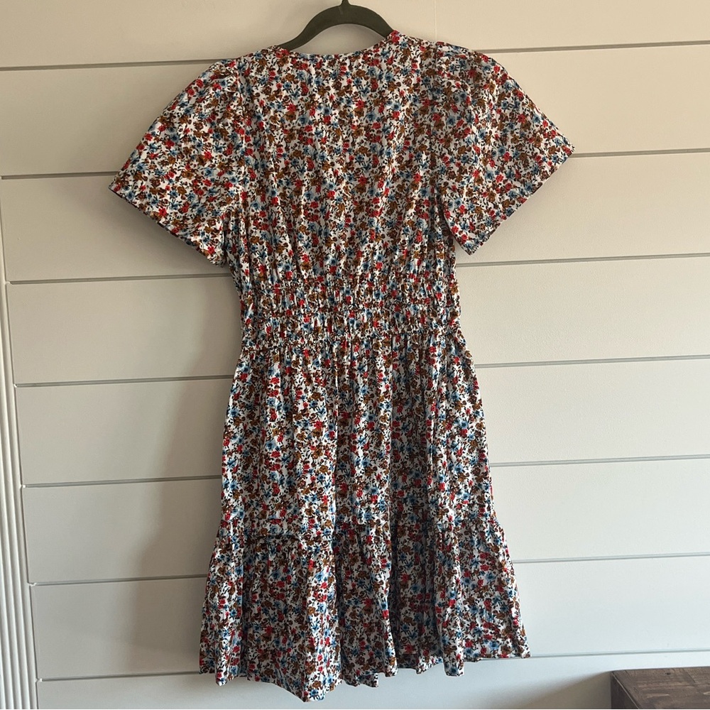 Anthropologie Multicolor Floral Mini Dress - Picture 8 of 10